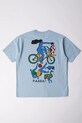 Pamučna majica by Parra Vase delivery print plava 53205.