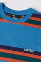 Odzież by Parra t-shirt bawełniany Script striped 53210 niebieski