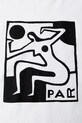 Îmbrăcăminte by Parra tricou din bumbac Ball sports 53221 alb