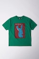by Parra t-shirt in cotone Vertical horse girocollo verde 53505