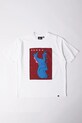 by Parra t-shirt bawełniany Vertical horse okrągły biały 53506.