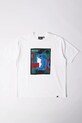 by Parra t-shirt bawełniany Room fever okrągły biały 53510.