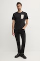 Bavlnené tričko Calvin Klein Jeans J30J327474 čierna SS25