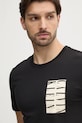 Bavlnené tričko Calvin Klein Jeans čierna J30J327474