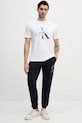 Памучна тениска Calvin Klein Jeans J30J327483 бял SS25