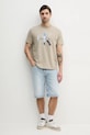 Calvin Klein Jeans pamut póló J30J327483 bézs SS25
