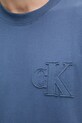 Бавовняна футболка Calvin Klein Jeans блакитний J30J327494