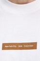 Bavlněné tričko Calvin Klein Jeans J30J327524 bílá