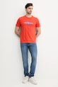 Бавовняна футболка Calvin Klein Jeans LV040EM286 помаранчевий SS25