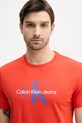 Calvin Klein Jeans tricou din bumbac portocaliu LV040EM286