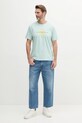 Calvin Klein Jeans tricou din bumbac LV040EM286 turcoaz SS25