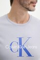 Хлопковая футболка Calvin Klein Jeans LV040EM286 фиолетовой