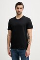 Памучна тениска Calvin Klein Jeans стандартна черен LV040HM298
