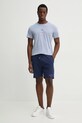 Bavlněné tričko Calvin Klein Jeans J30J327469 modrá SS25