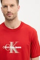 Calvin Klein Jeans t-shirt bawełniany czerwony J30J327471