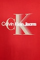 Calvin Klein Jeans t-shirt bawełniany J30J327471 czerwony
