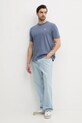 Бавовняна футболка Calvin Klein Jeans J30J327473 блакитний SS25