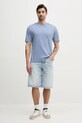 Бавовняна футболка Calvin Klein Jeans J30J327237 блакитний SS25