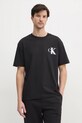 Oblečenie Bavlnené tričko Calvin Klein Jeans J30J327475 čierna