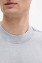 Bombažna kratka majica Calvin Klein Jeans J30J327267 modra