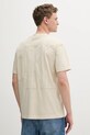 Bavlnené tričko Calvin Klein Jeans relaxed béžová J30J327488