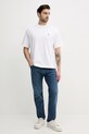 Bavlněné tričko Calvin Klein Jeans LV040HM229 bílá SS25
