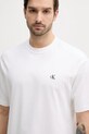 Bavlněné tričko Calvin Klein Jeans bílá LV040HM229