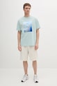 Calvin Klein Jeans t-shirt bawełniany LV04RAB811 turkusowy SS25