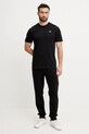 Βαμβακερό μπλουζάκι Fila Laas FAM0874 μαύρο SS25