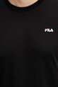 Βαμβακερό μπλουζάκι Fila Laas μαύρο FAM0874