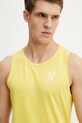 Compressport tricou de alergare Singlet galben ATSM743