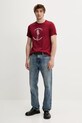 Fiorucci t-shirt bawełniany Burgundy Dreaming of You Regular Fit T-Shirt M02SMTSH323CJ01RD03 bordowy SS25