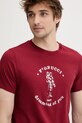 Fiorucci t-shirt bawełniany Burgundy Dreaming of You Regular Fit T-Shirt bordowy M02SMTSH323CJ01RD03