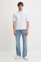 Fiorucci tricou din bumbac Fish Bowl Logo Pocket Relaxed Fit T-Shirt M02SMTSH101CJ01WH10 alb SS25