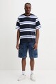 G-Star tricou din bumbac D25962.D973 bleumarin SS25