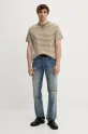 G-Star Raw t-shirt bawełniany D25961.C339 beżowy SS25