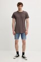 G-Star tricou din bumbac D25971.2653 maro SS25