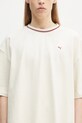 Βαμβακερό μπλουζάκι Puma μπεζ 629394