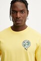 Βαμβακερό μπλουζάκι Puma κίτρινο 629639