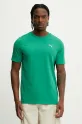 Puma tricou din bumbac uni verde 629644