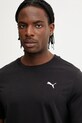 Βαμβακερό μπλουζάκι Puma μαύρο 629644