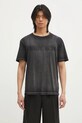 Helmut Lang t-shirt New York Tee.Garment wzorzyste czarny O10HM508