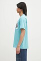 Βαμβακερό μπλουζάκι Helmut Lang Pstcard T Bk.Mal Lt O10HM516 τιρκουάζ SS25