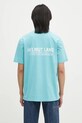 Ρούχα Βαμβακερό μπλουζάκι Helmut Lang Pstcard T Bk.Mal Lt O10HM516 τιρκουάζ