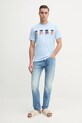 PS Paul Smith t-shirt bawełniany M2R.011R.PP5131 niebieski SS25