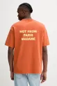 Odjeća Pamučna majica Drôle de Monsieur Le T-Shirt Slogan G.TS203.CO002.RT narančasta