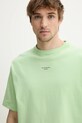 Drôle de Monsieur tricou din bumbac Le T-Shirt Slogan Classique verde G.TS202.CO002.LGN
