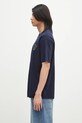 Памучна тениска Drôle de Monsieur Le T-Shirt Slogan Esquisse G.TS188.CO002.NY тъмносин SS25