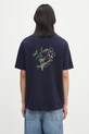 Одежда Хлопковая футболка Drôle de Monsieur Le T-Shirt Slogan Esquisse G.TS188.CO002.NY тёмно-синий