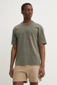 Hollister Co. tricou din bumbac uni verde KI324.5061.331